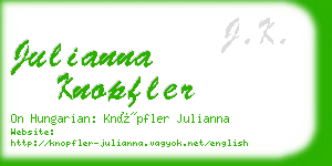 julianna knopfler business card
